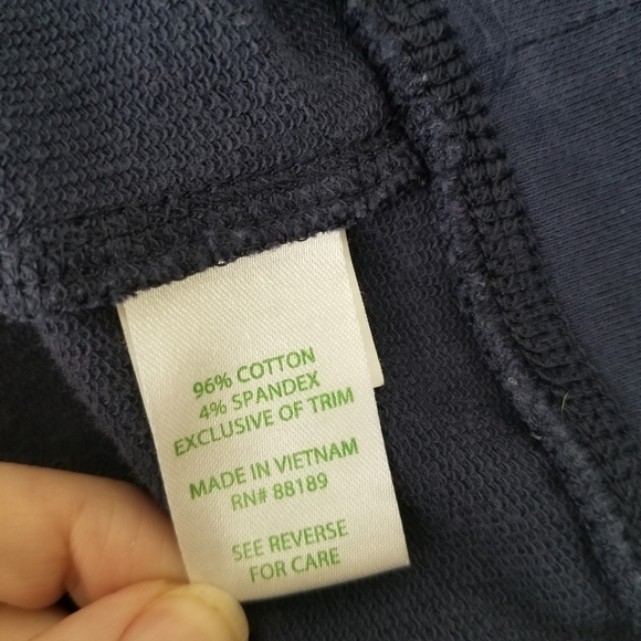 Lilly Pulitizer Navy Sweatshirt with Gold Embroidered Seahorse Size XS - Picture 3 of 12